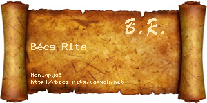 Bécs Rita névjegykártya