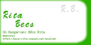 rita becs business card